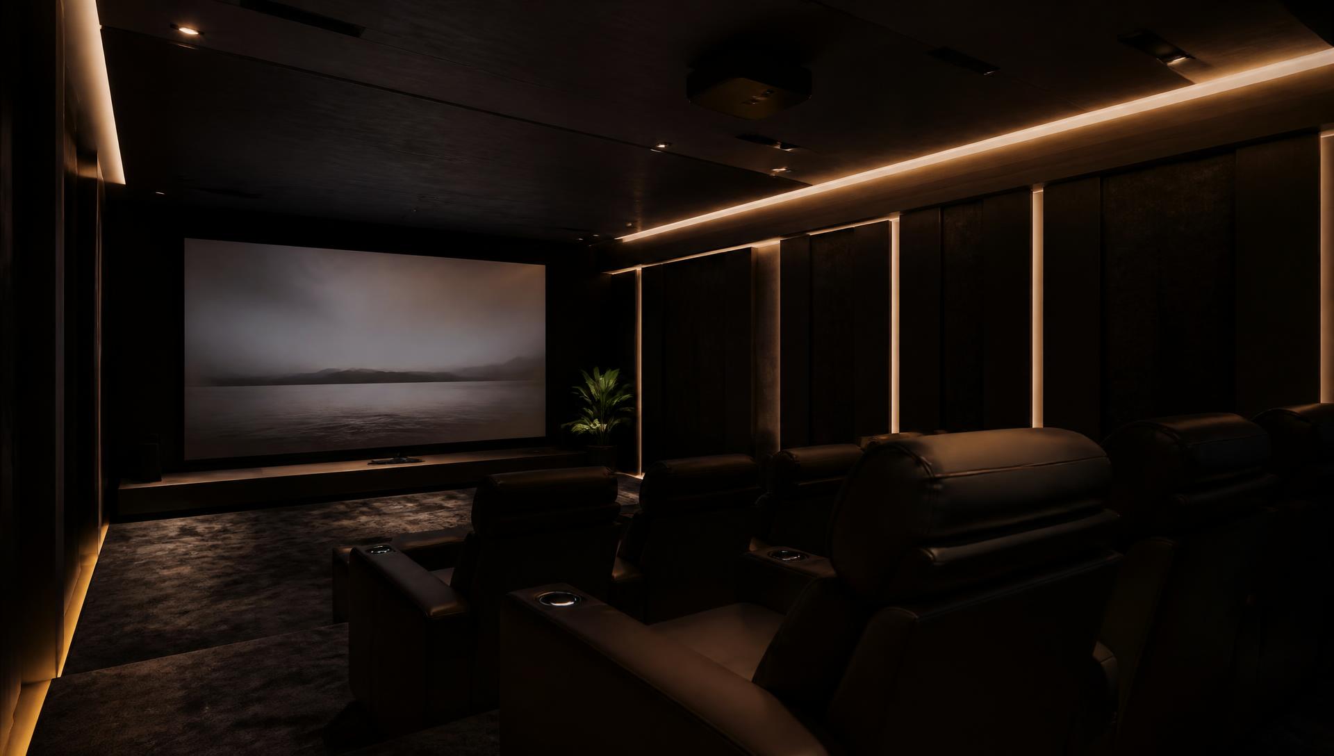 The Media Room fitted with Livora smart-home products